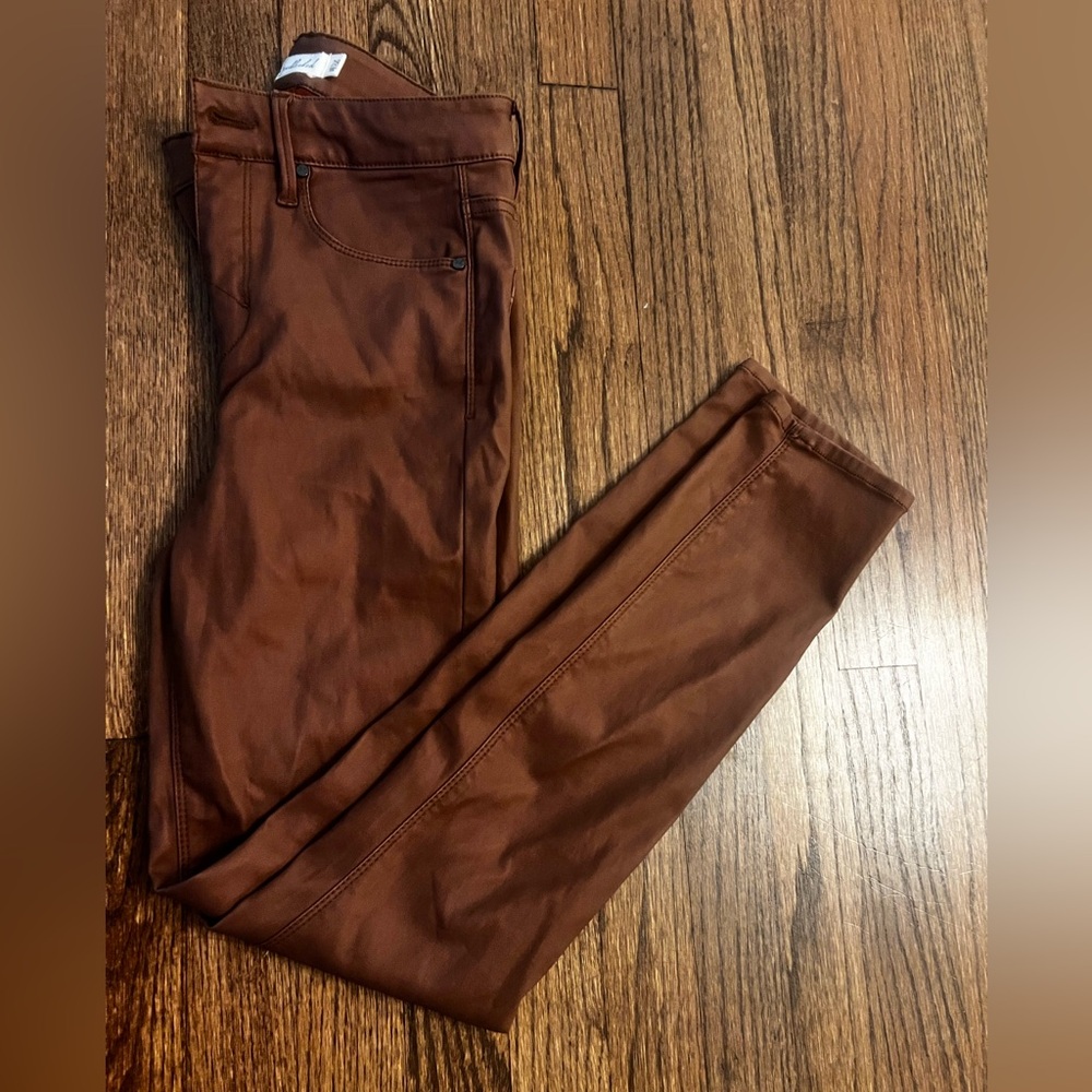 Faux leather pants.